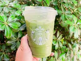 healthy iced matcha green tea latte