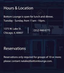 Home Bottom Lounge Chicago