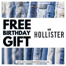 free birthday gift at hollister