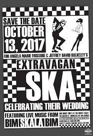 Ska Music Themed Wedding Save The Date Invitation Wedfest