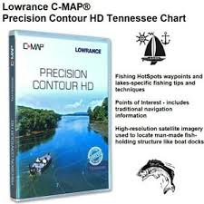 Details About Lowrance C Map Precision Contour Hd Tennessee Chart Fishing Hotspots Waypoints