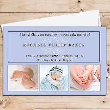 Personalised Baby Boy Birth Announcement Christening Thank