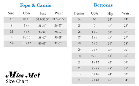 Comprehensive Miss Me Sizes Chart Conversion Thigh Size