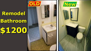 The right wall color, tilework or lighting can transform a dull, dated bathroom into a bright, stylish retreat. Diy Bathroom Remodel 1200 Renovation Budget Watch This Youtube