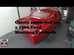 Candy Apple Red On A 1966 Ford Mustang