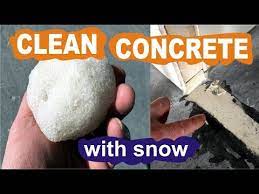 how to clean concrete floor with frozen