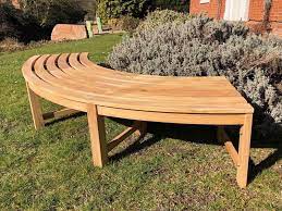 backless curved bench sustainably