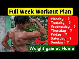 Full Week Workout Plan For Weight Gain