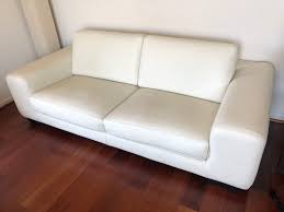 roche bobois leather sofa in
