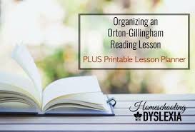 Orton Gillingham Reading Lesson Free Printable Planner