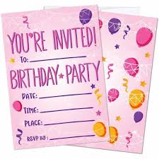 printed paper birthday party invitation