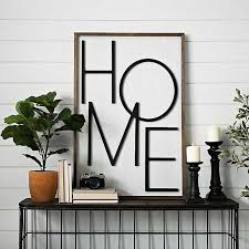 Wooden Home Letters Wall Decor Mocome