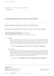 Pdf Contraception For Cancer Survivors