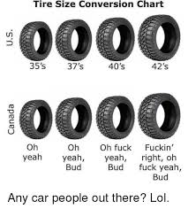 Tire Size Conversion Chart 35s 37s 40s 42s Oh Yeah Oh Oh