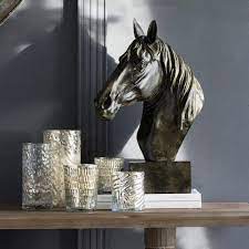 a b home equine bronze sculpture on base brown