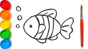 How To Draw Fish Vẽ Và Tô Màu Con Cá Cho Bé, Dạy Bé Học Vẽ | Little Pea ☆ |  hình tô màu cho bé | Hướng dẫn vẽ tranh đẹp