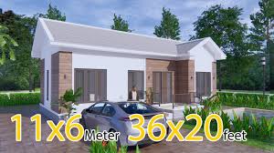 House Design Plans 11x6 Meters 36x20