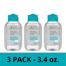 garnier skinactive micellar cleansing water all in 1 waterproof makeup remover and cleanser 3 4 fl oz 3 pack