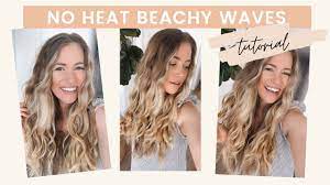 no heat beachy wavy hair tutorial