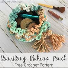 drawstring makeup bag caab crochet