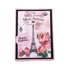 Your clients and employees will love that you remembered their special day! Free Shipping Paris Dream Card Eiffel Tower Greeting Card French Birthday Card Pink Shoe Congratulations French Paris Cards Birthday Cards Eiffel Tower Pink