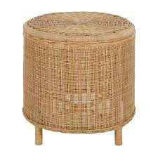 Manolo Rattan Round Side Table