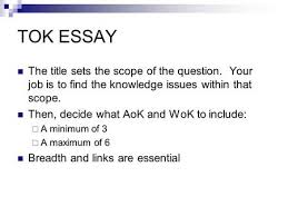 TOK Essay Info   SCHS TOK   TOK Essay Titles for May     