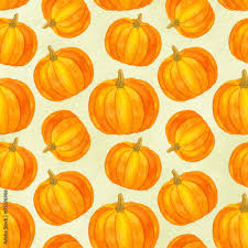 pumpkin seamless pattern autumn