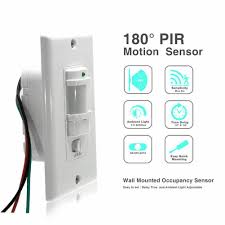 Details About Usa Auto On Off Infrared Pir Occupancy Vacancy Motion Sensor Light Lamp Switch