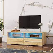 Anbazar Oak Tv Stand Fits Tvs Up To 28
