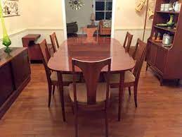 mid century modern walnut dining set by