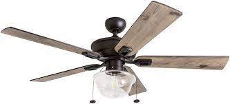 Hunter fan company nautical ceiling fan. Prominence Home 80091 01 Abner Vintage Indoor Outdoor Ceiling Fan Etl Damp Rated 52 Led Schoolhouse Edison Bulb Rustic Farmhouse Barnwood Blades Espresso Bronze Amazon Com