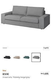 Kivik Ikea Sofa 3 Seater Furniture