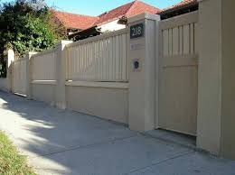 Concrete Block Wall Fence Building