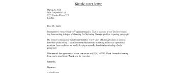 Simple Cover Letter Simple Email Cover Letter For Resume Cuorissa Org