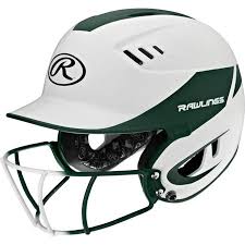 Rawlings Velo Senior 2 Tone Softball Batting Helmet W Faceguard