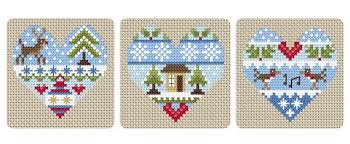 Festive Hearts By Little Dove Designs Printed Cross Stitch Chart