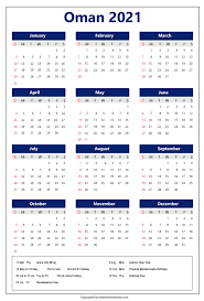 By nicholas fearn, brian turner 25 february 2021 read, edit, and. Oman Calendar 2021 With Holidays Free Printable Template