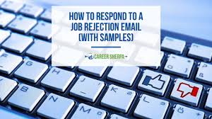 how to respond to a job rejection email