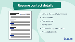 format contact information on a resume