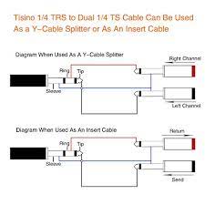 For a crossover cable (rj45 wiring diagram ), one end is eia/tia 568b and the other end is eia/tia 568a. Tisino 1 4 Inch Trs Stereo To Dual 1 4 Inch Ts Mono Insert Cable Y Splitter Stereo Breakout Cable Patch Cord 10 Feet Pricepulse