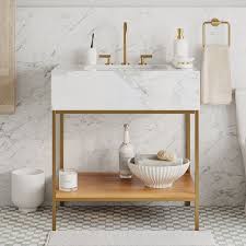 streamline marble single bathroom