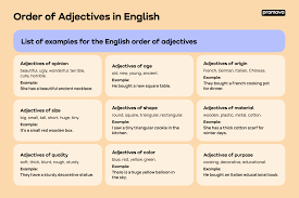 order of adjectives in english