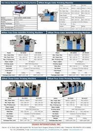 osaka 4 color offset printing machine