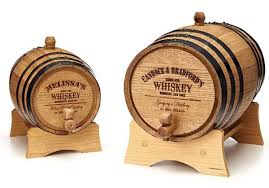 whiskey in an oak barrel