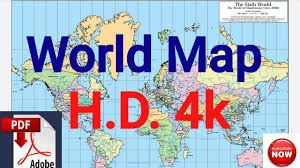 world map h d with country and capital