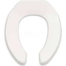 American Standard - Toilet Seats; Type: Open Front Toilet Seat; Style:  Modern; Material: Plastic; Color: White; Outside Width: 13-1/2; Inside  Width: 7-1/4; Length (Inch): 13-1/2 - 10884062 - MSC Industrial Supply