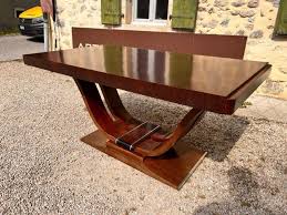 Indian Rosewood Art Deco Dining Table