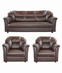 Brown Leather Sofa Set For Home