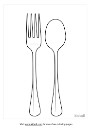 Black and white table knife bowl spoon silver spoon mixing bowl cute egg race crossed silver spoon fork knife. Fork Spoon Coloring Pages Free At Home Coloring Pages Kidadl